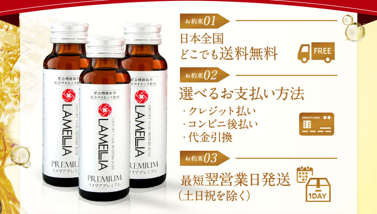 お約束01日本全国
  どこでも送料無料お約束02選べるお支払い方法・クレジット払い・コンビニ後払い・代金引換お約束03最短翌営業日発送（土日祝を除く）