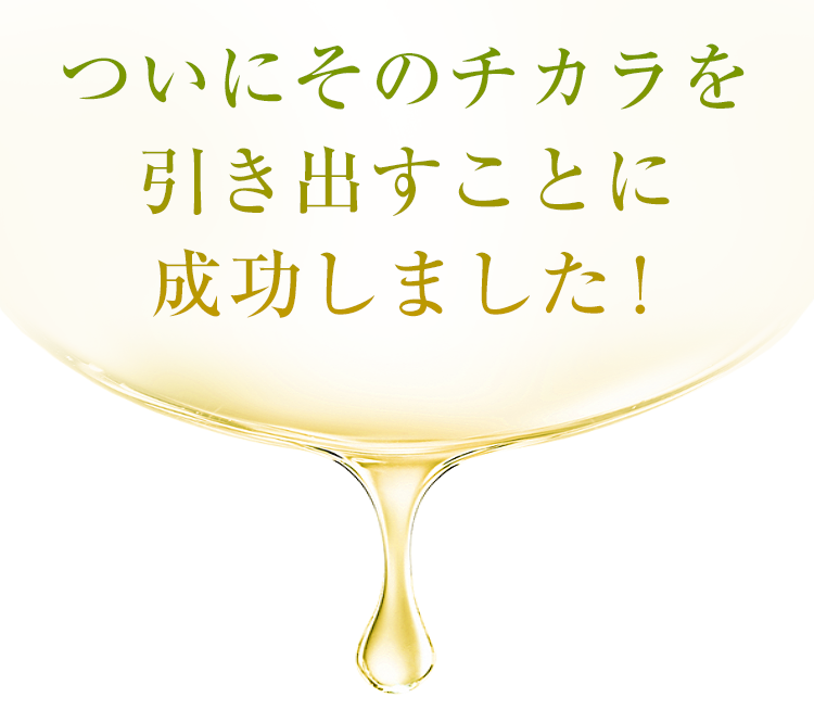 ついにそのチカラを引き出すことに成功しました！